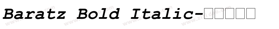 Baratz Bold Italic字体转换